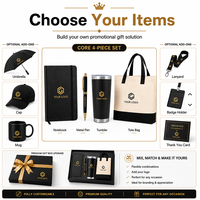 Ensemble cadeau promotionnel personnalisé avec logo, comprenant un carnet, un stylo, un gobelet et un sac fourre-tout, kit de cadeaux d'entreprise pour les salons professionnels et le marketing d'événements