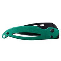 Portable noir oxydé 2.2 "goutte Point lame pouce trou tirer cadre serrure lanière trou profond pince de transport petit couteau pliant