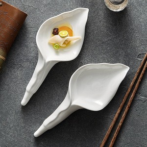 <span class=keywords><strong>Assiette</strong></span> en porcelaine en forme de feuille, sous glaçure, pour hôtel et restaurant, <span class=keywords><strong>couleur</strong></span> <span class=keywords><strong>moutarde</strong></span>, design créatif au vent - Product Image 2