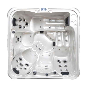 <span class=keywords><strong>Spa</strong></span> de jardin moderne pour 5 adultes et enfants, bain à remous portable en acrylique avec gros jets de massage pour une immersion relaxante - Product Image 3