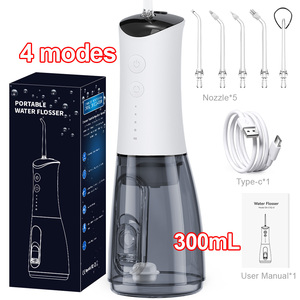 IPX7 300ML Portable Plastic Electric <strong>Waterflosser</strong> <strong>Cordless</strong> with Battery &amp; USB Power Source for Outdoor &amp; RV Use - Product Image 1
