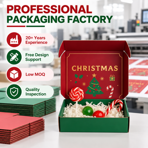Caja de envío navideña personalizada con impresión interior, caja de cartón corrugado para embalaje de regalos navideños, caja para dulces y pequeños regalos. - Product Image 5