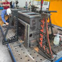 Plateforme de levage hydraulique 3D, poste de travail de soudage adapté aux grandes structures métalliques