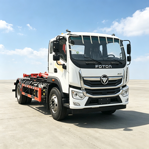 รถบรรทุกขยะแบบ Hook Lift ยี่ห้อ Foton Aumark 4×2 ขนาด 18 ลูกบาศก์เมตร พร้อมสถานีบดอัดขยะเคลื่อนที่  รถบรรทุกขยะแบบ Hook Arm Roll‑Off สำหรับขาย - Product Image 4