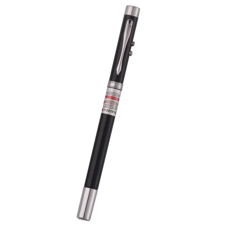 Bolígrafo de luz Led multifunción 4 en 1 con logotipo personalizado, linterna retráctil, puntero elástico, de Metal
