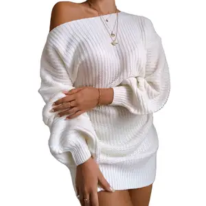 Fashion Dress Woman Casual Sweater Dress Long Sleeve Dress Plus Size Women's Clothing For Woman