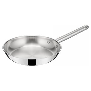 Sartén de Acero Inoxidable de 24 cm, Cromado Pulido, Compatible con Inducción, Apta para Lavavajillas - Product Image 1