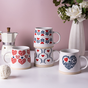 Regala Esta Romántica Taza de Cerámica Hecha <span class=keywords><strong>a</strong></span> Mano de Gres Rosa con Serigrafí<span class=keywords><strong>a</strong></span> para el Dí<span class=keywords><strong>a</strong></span> de San Valentín - Product Image 5