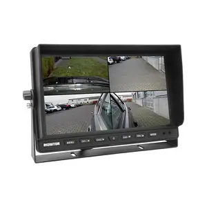 9 بوصة TFT شاشة LCD تقسيم رباعية الرؤية مراقبة الحافلة