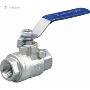 DONJOY SS304 316L industrial flow control female one piece ball valve 2pc ball valve stainless steel ball valve
