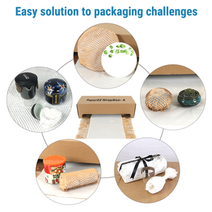 Eco Friendly Recyclable Kraft Honeycomb <b>Paper</b> Dispenser Custom Logo <b>Biodegradable</b> Cushion Wrapping <b>Paper</b> Wrap Box for Ecommerce - Product Image 3