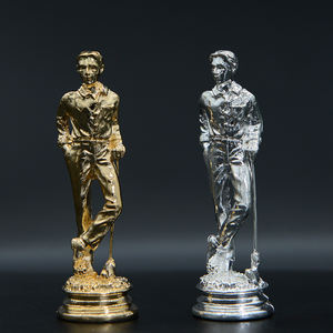<span class=keywords><strong>Jeu</strong></span> <span class=keywords><strong>d</strong></span>'échecs et de Go en métal sur le thème du golf avec effet 3D et design de luxe - Product Image 4
