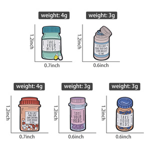 Épingles en émail <span class=keywords><strong>de</strong></span> la série médicale, seringue, capsule, pilule, je suis médecin, infirmière, stéthoscope, badge en métal, bijoux, cadeaux pour les étudiants en médecine - Product Image 6