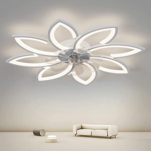 Ventilateur de plafond invisible moderne et minimaliste avec télécommande et lumière LED pour salle à manger, salon et chambre à coucher - Product Image 4