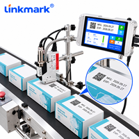 Imprimante jet d'encre en ligne 12,7 mm, machine de codage automatique pour l'impression de la date de péremption et du code de lot sur carton, sachet, bouteille