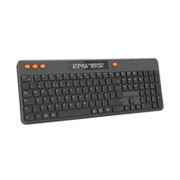 Nouveau produit innovant : Clavier à membrane sans fil USB 2,4 GHz rechargeable, pleine taille, ergonomique et programmable à 12 touches pour le bureau