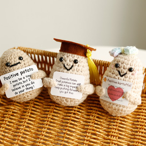 2025 Hot Sale Handmade Plush Positive Potato <strong>Quirky</strong> Plant Cute Knitted Doll <strong>Jewellery</strong> Handmade Crochet Potato - Product Image 4
