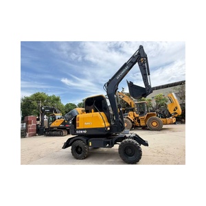 Miniexcavadora Hidráulica de Ruedas HYUNDAI 60WVS de 6 Toneladas, Usada, Original, de Alta Calidad y con Pocas Horas de Uso, Precio de Fabricante - Product Image 1