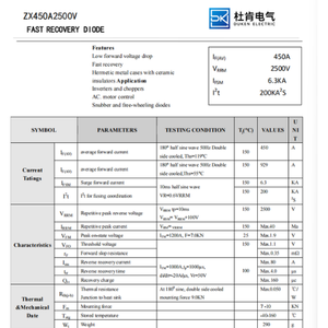 <span class=keywords><strong>Diode</strong></span> céramique à borne de type stud SEMIDUKEN DKT80 80A haute puissance pour la rectification industrielle et la conversion de puissance - Product Image 3
