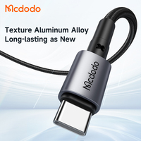 Kabel Data Pengisian Daya USB Tipe C Mcdodo 313 Hot Inquiry, Kabel USB Nylon Metal 3A 60W 36W untuk Android, iOS, Laptop, dan Ponsel