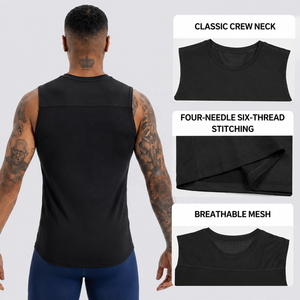 เสื้อกล้ามออกกำลังกายผู้ชายแบบสั่งทำพิเศษ สำหรับวิ่ง 8 กม. ฟิตเนส คลับ ออกกำลังกาย เสื้อผ้าแห้งเร็ว ยืดหยุ่นได้ดี เหมาะสำหรับการฝึกซ้อม - Product Image 2