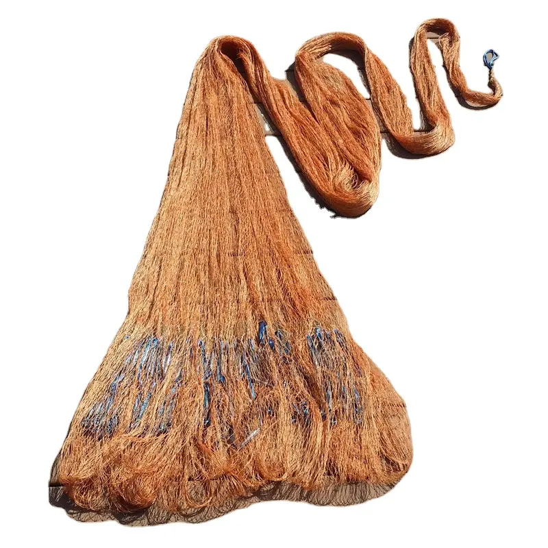 10ft Casting Net Brown Color Multifilament Style and Double Knot Type hand throwing fishing net