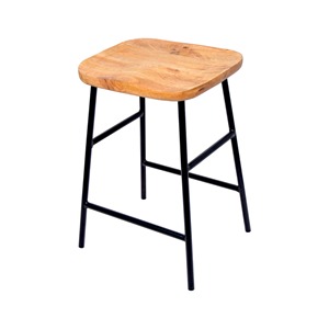 Taburete alto de madera maciza Vintage nórdico, cómodo MARCO DE Metal Simple moderno, restaurante, comedor, sala de estar, silla de Bar al aire libre - Product Image 1