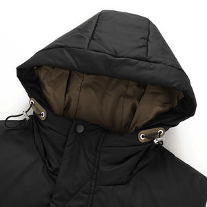 Gilet d'hiver décontracté pour hommes de haute qualité, <span class=keywords><strong>porte</strong></span> respirante, couleur unie, à capuche avec fermeture à glissière, polyester imperméable, style formel - Product Image 3