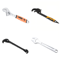 Clé à molette double à extrémités ouvertes pour distributeur de chauffage au sol en acier 27mm 29mm, métrique, pour installation de tuyauterie de chauffage et plomberie DIY