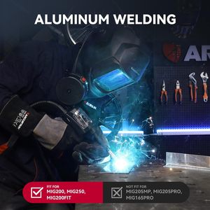 مسدس لحام ARCCAPTAIN LBT 150 للحام الألومنيوم 150 أمبير بموصل أوروبي 10 أقدام صيني لـ MIG200/MIG250/MIG200FIT - Product Image 2