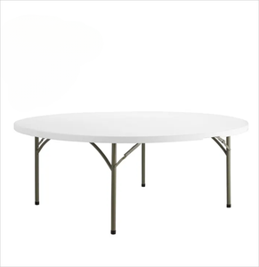 Heavy Duty 72 inch Outdoor Plastic Wedding Banquet Round 6ft Folding Tables for Events