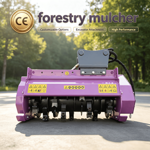 Broyeur forestier robuste pour excavatrice, accessoire professionnel pour la création de ceintures anti-incendie forestiers - Product Image 1