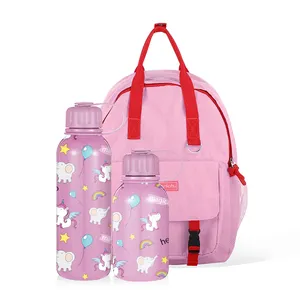 Children Drinking School Kids Cute Water Bottle Plastic Kids Water Bottle with Bag