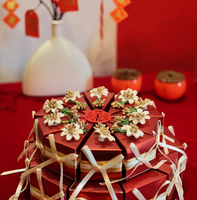 Offre Spéciale – Boîte à Bonbons de Mariage de Luxe Vide, Créative, en Forme de Gâteau, en Papier Gaufré, Style Européen, Personnalisable, Élégante, Vente en Gros