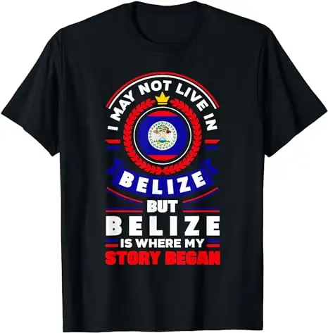 Talep üzerine baskı Belize bayrağı Belize alıntı T-Shirt özel erkekler 100% pamuk süblimasyon gömlek toptan yeni malzemeler spor Tees