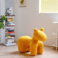Mignon simple tissu de laine PE cadre poney chaise pour enfants design créatif chaise pour enfants chaise pour animaux