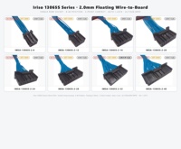 Iriso IMSA-13065S 2.0mm Pitch Socket Housing 8-40 Posisi Floating Z-Move Auto I-Lock Crimp Connector UL11028 22AWG 600V