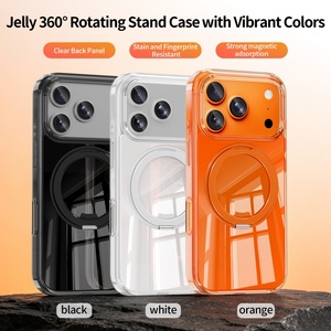 New Magnetic Mobile Phone <b>Cases</b> for iPhone 17 16 Pro Max <b>Wireless</b> <b>Charging</b> With 360° Metal Ring Stand Shockproof Back Cover - Product Image 2