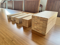 Columnas de bambú laminadas cruzadas para casa verde, marco de madera decorativo, vigas de bambú para exteriores modificadas térmicamente, desmontables