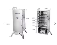 Fumoir électrique en acier inoxydable à 5 étages pour bacon/poisson/jambon/saucisse HJ-DSH-S20B