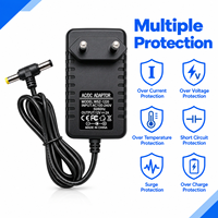 Adaptateurs secteur muraux en T à angle droit 12V 2A personnalisables pour solutions d'alimentation de routeurs, commutateurs, caméras et décodeurs