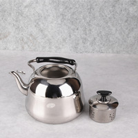 Bouilloire sifflante non magnétique classique en acier inoxydable Yolecen avec poignée pour cuisinière à induction de restaurant de voyage à domicile