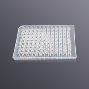 Fabricantes de placas PCR de laboratorio placas PCR transparentes de 96 pozos microplacas Pcr de 0,2 ml con medio faldón - Product Image 2