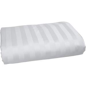 Drap plat en coton de luxe pour hôtel, taille King, rayures blanches, respirant, 1 pièce, qualité A, literie - Product Image 1