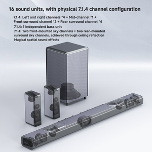 Sistema <span class=keywords><strong>Soundbar</strong></span> Wireless di Punta da 1100mm con Due Subwoofer Attivi, Supporto Dolby Vision per Salotti di Lusso - Product Image 3