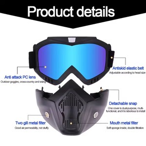 Máscara Deportiva para Exteriores, Antiviento, con Gafas HD para Ciclismo, Snowboard, Motocross, Protección UV para Verano - Product Image 4
