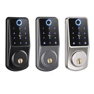 Smartek Electric Aluminum alloy biometric digital fingerprint without handle home tuya wifi smart Deadbolt door lock