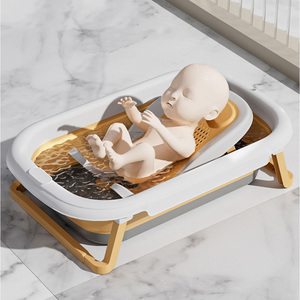 Siège de <span class=keywords><strong>bain</strong></span> pour nouveau-né avec support en bambou et plastique, pour baignoire, produit de <span class=keywords><strong>bain</strong></span> pour bébé assis - Product Image 2