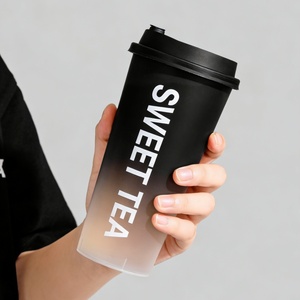 Wholesale In Mold Labeling PP <b>Plastic</b> <b>Cups</b> 16oz Frosty Injection Molded <b>Cups</b> with Custom Printed Design for Cold Drink Shop - Product Image 4