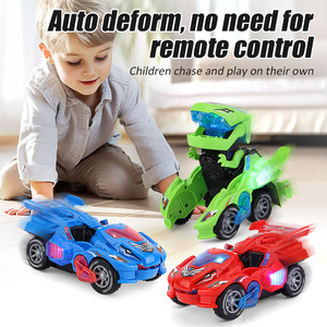 Dinosaure électrique à déformation automatique 2 en 1, lumière universelle, modèle musical, voiture-jouet pour enfants - Product Image 4